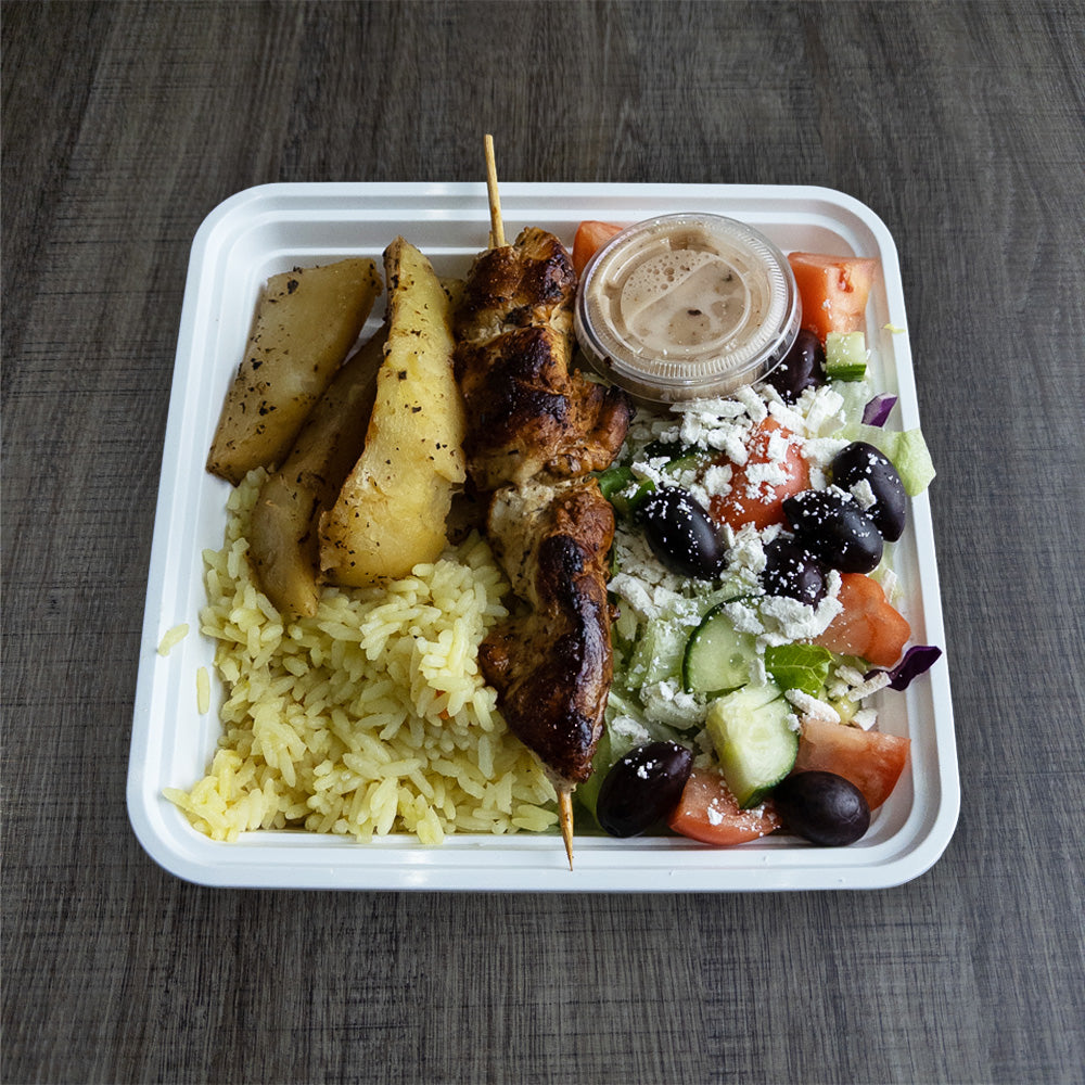 Chicken Souvlaki Dinner